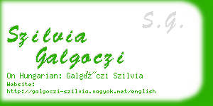 szilvia galgoczi business card